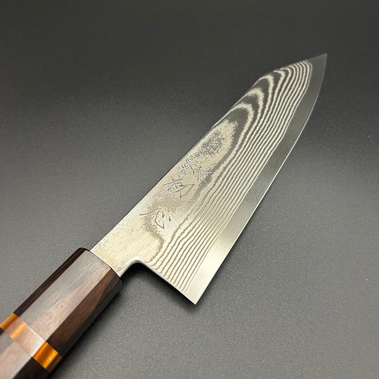 Bunka Silver-3 Nickel Damascus Rosewood 180mm