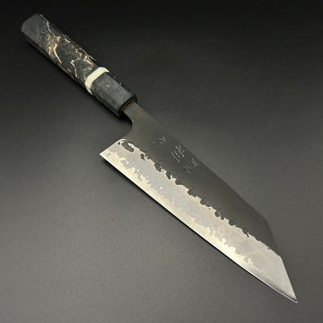 Bunka Super-Blue Damascus Maple Resin 165mm