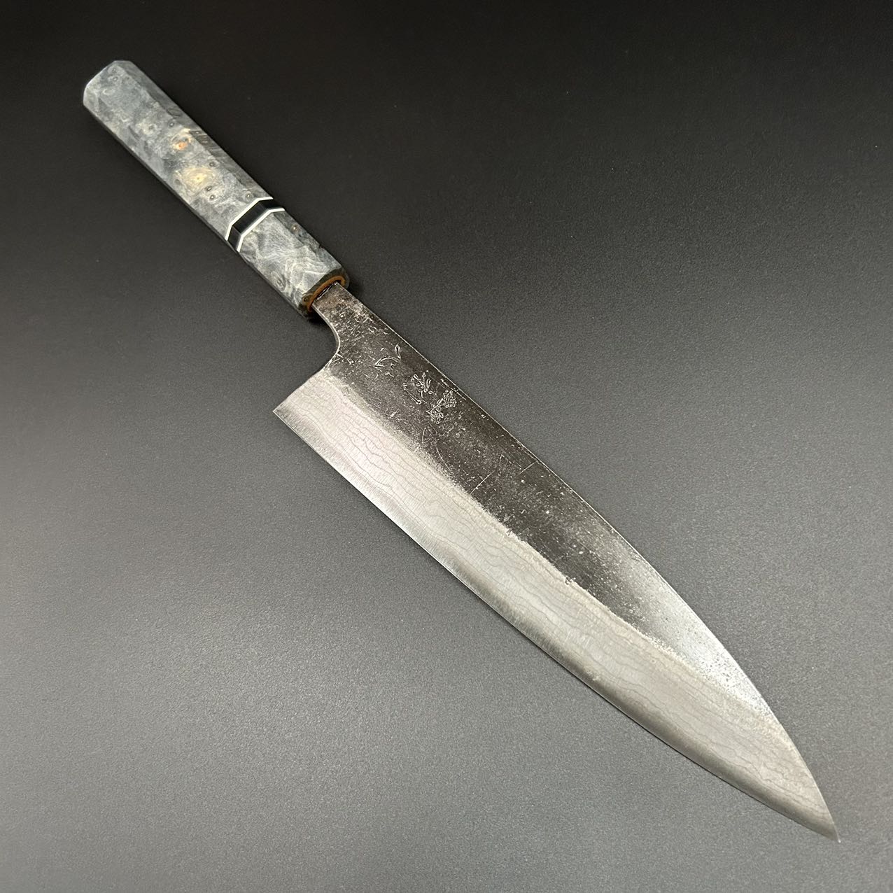 Gyuto Blue-2 Damascus Resin 210mm