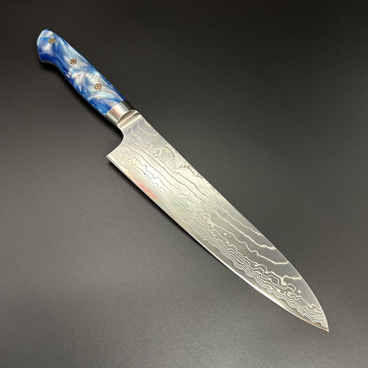 Gyuto CoSP Damascus Western 210mm Blue