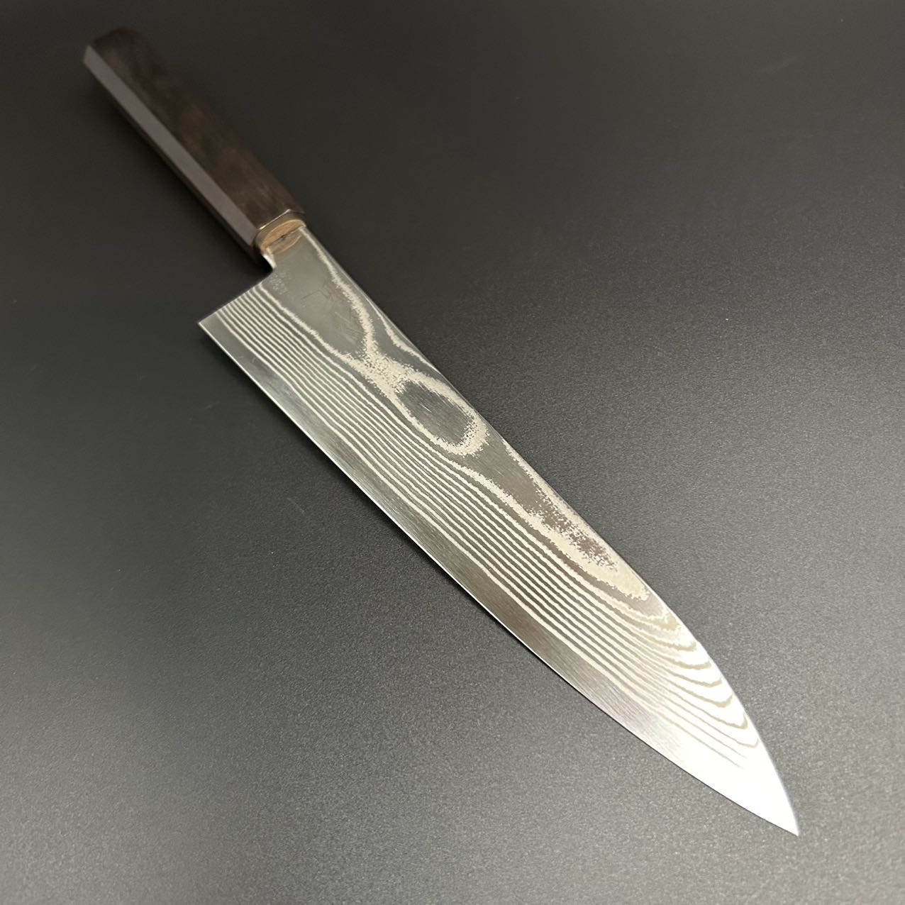 Gyuto Silver-3 Damascus Ebony 210mm