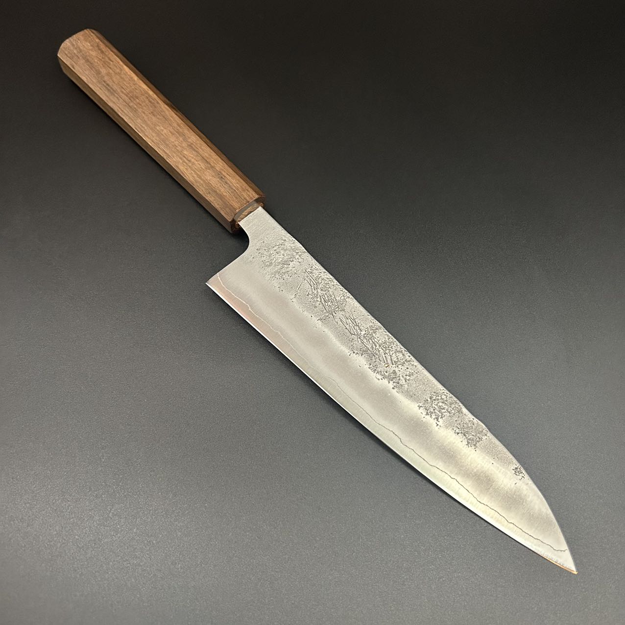 Gyuto Silver-3 Nashiji Rosewood 180mm 2-Handle-Type