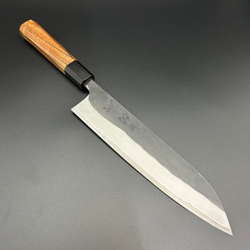 Gyuto White-steel-2 Kurouchi Yuzu Black-Buffalo 210mm