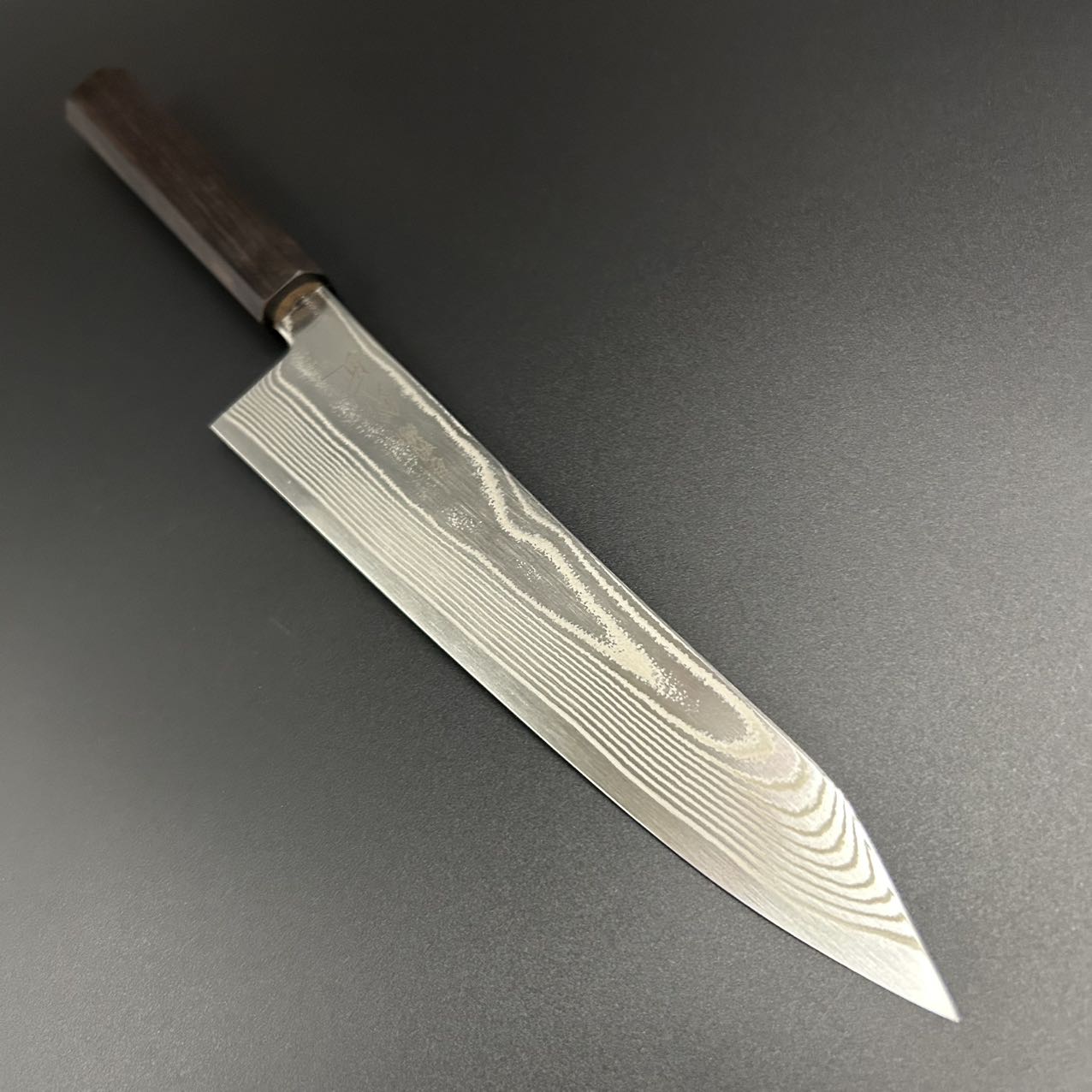 Kiritsuke Gyuto Silver-3 Damascus Ebony 210mm