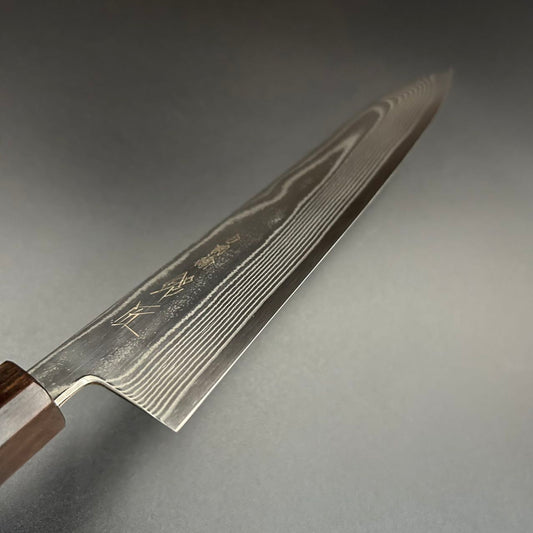 Kiritsuke Gyuto Silver-3 Damascus Ebony 210mm