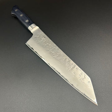 Kiritsuke Santoku Blue-2 Nashiji Western 195mm