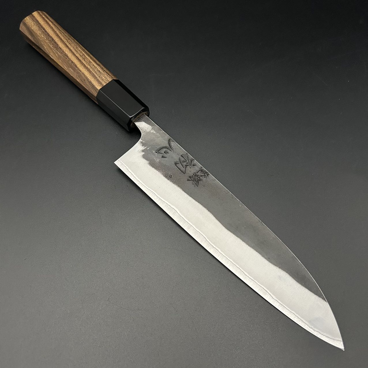 Gyuto White steel #2 Yuzu black buffalo 180mm