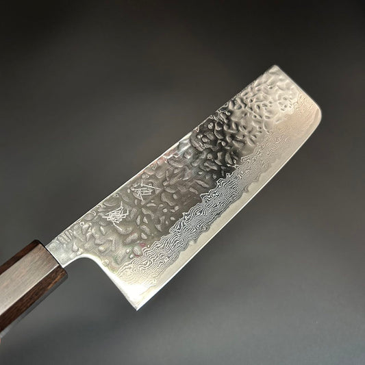 Nakiri AUS-10 Tsuchime Damascus Rosewood 165mm