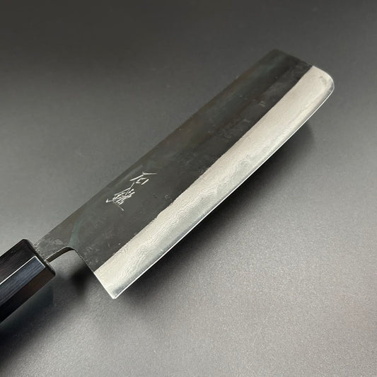 Nakiri Blue-2 Kurouchi Damascus Rosewood 165mm