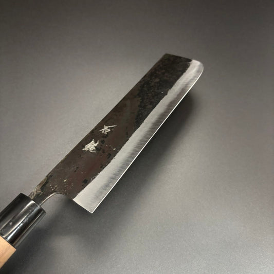 Nakiri Blue-2 Kurouchi Walnut 165mm