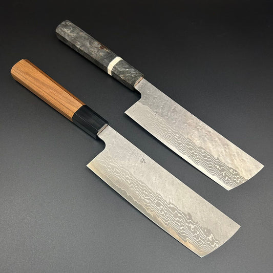 Nakiri VG10 Damascus Tsuchime 165㎜ 2-Handle-Type