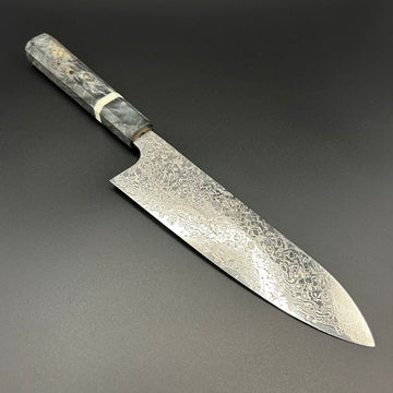 Santoku ATS-34 Nickel Damascus Resin 180mm