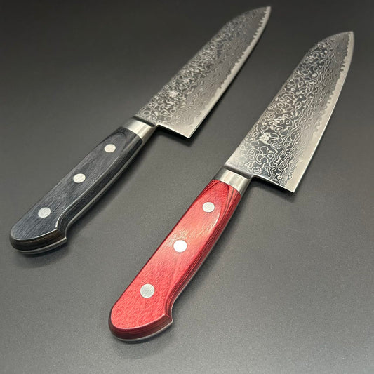 Santoku AUS-10 Damascus Western 180mm 2-Colors