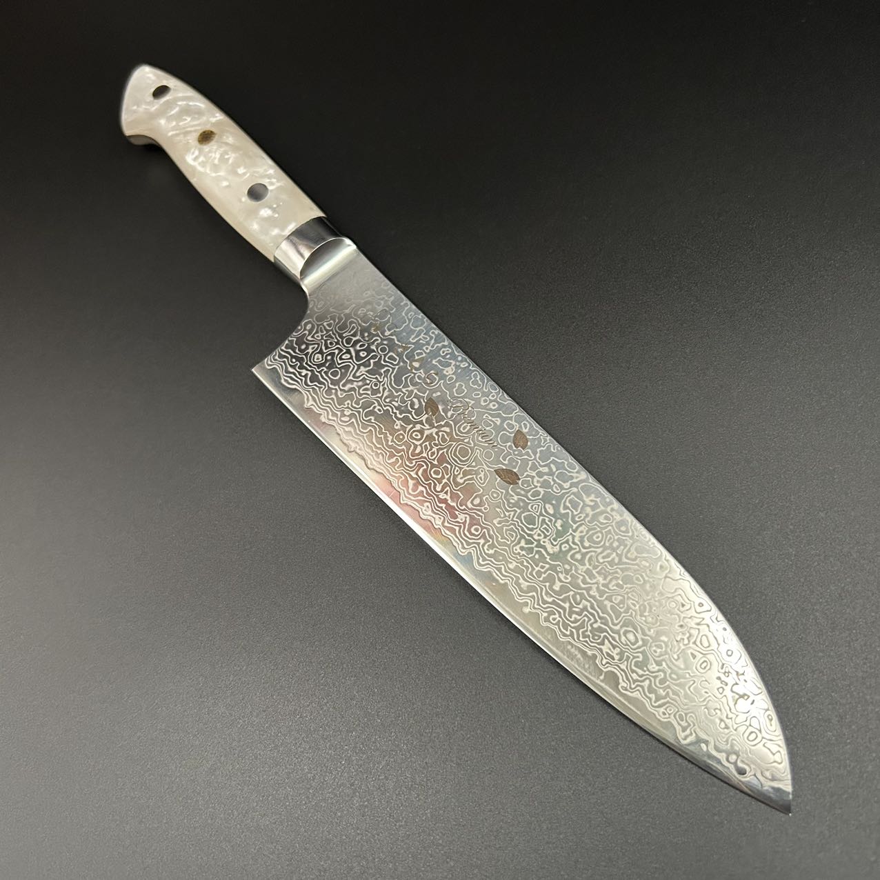 Santoku SG2 Damascus Western 175mm White