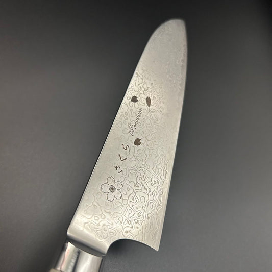 Santoku SG2 Damascus Western 175mm White