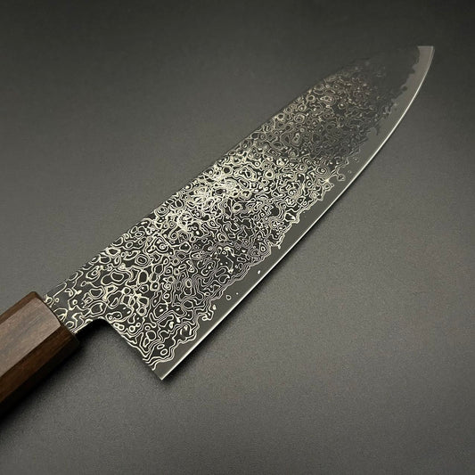 Santoku SG2 Nickel Damascus Rosewood 180mm