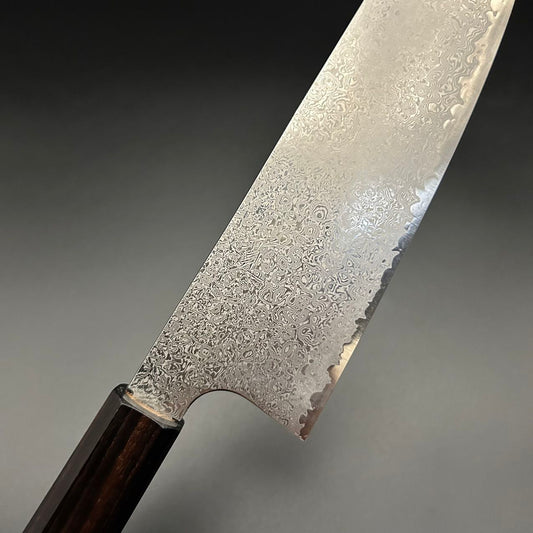 Santoku Silver-3 Damascus Rosewood 180mm