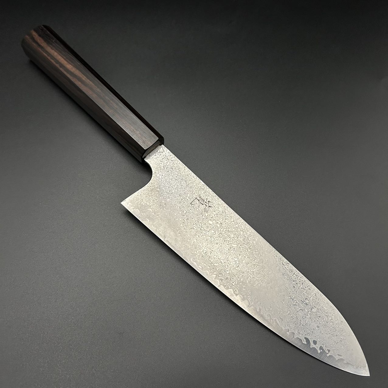 Santoku Silver-3 Damascus Rosewood 180mm