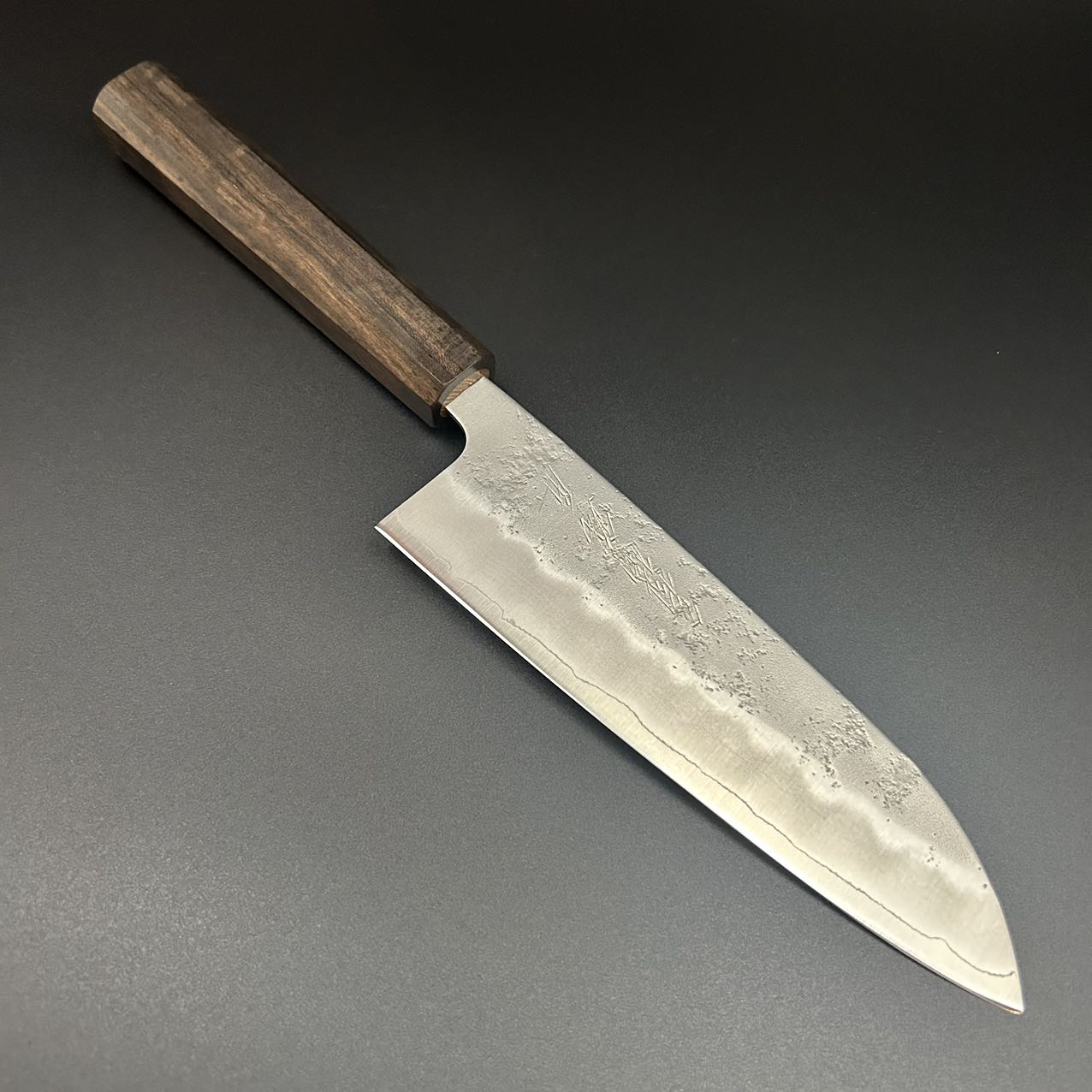 Santoku Silver-3 Nashiji Rosewood 165mm