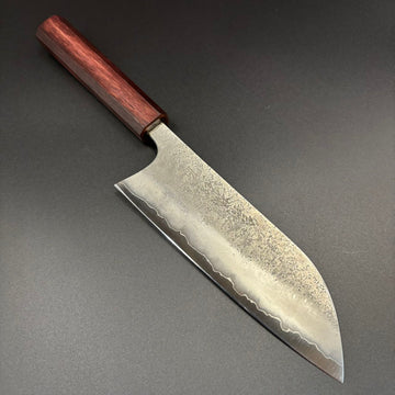 Santoku Silver-3 Nashiji Wood 165mm