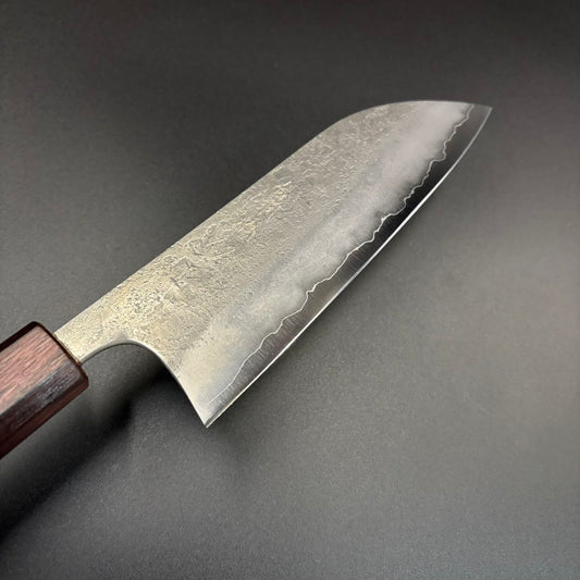 Santoku Silver-3 Nashiji Wood 165mm