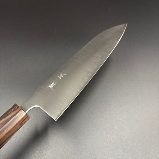 Santoku Super-Blue Polished Ebony 165mm