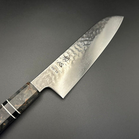 Santoku VG10 Damascus Walnut-Resin 180mm