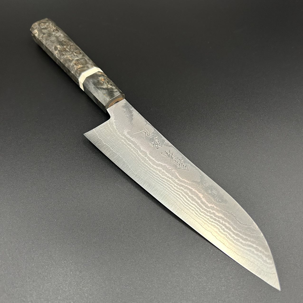 Santoku VG10 Damascus Walnut-Resin 180mm