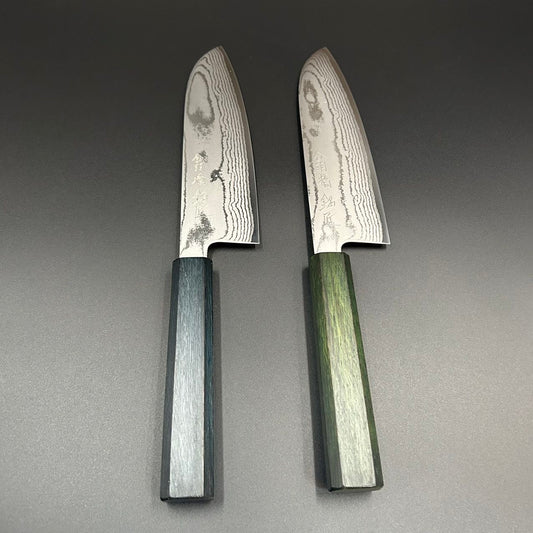 Santoku VG10 Damascus Wood 170mm 2-Colors