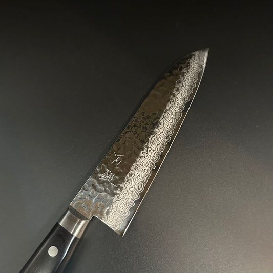 Santoku VG10 Tsuchime Damascus Western 180mm