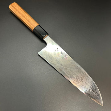 Santoku White-1 Damascus Yuzu 180mm