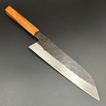 Santoku White-1 Tsuchime Wood 195mm