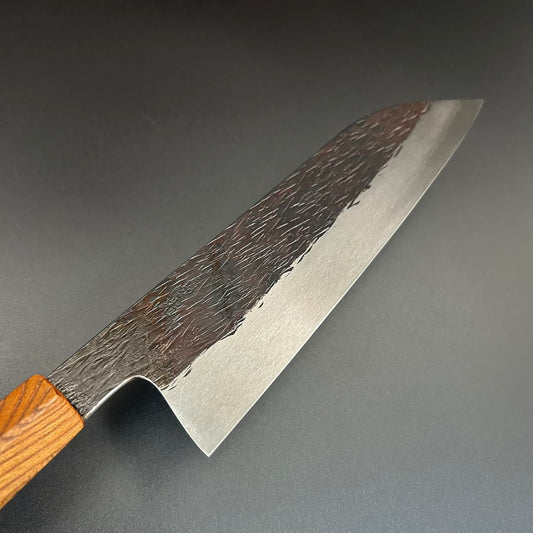 Santoku White-1 Tsuchime Wood 195mm