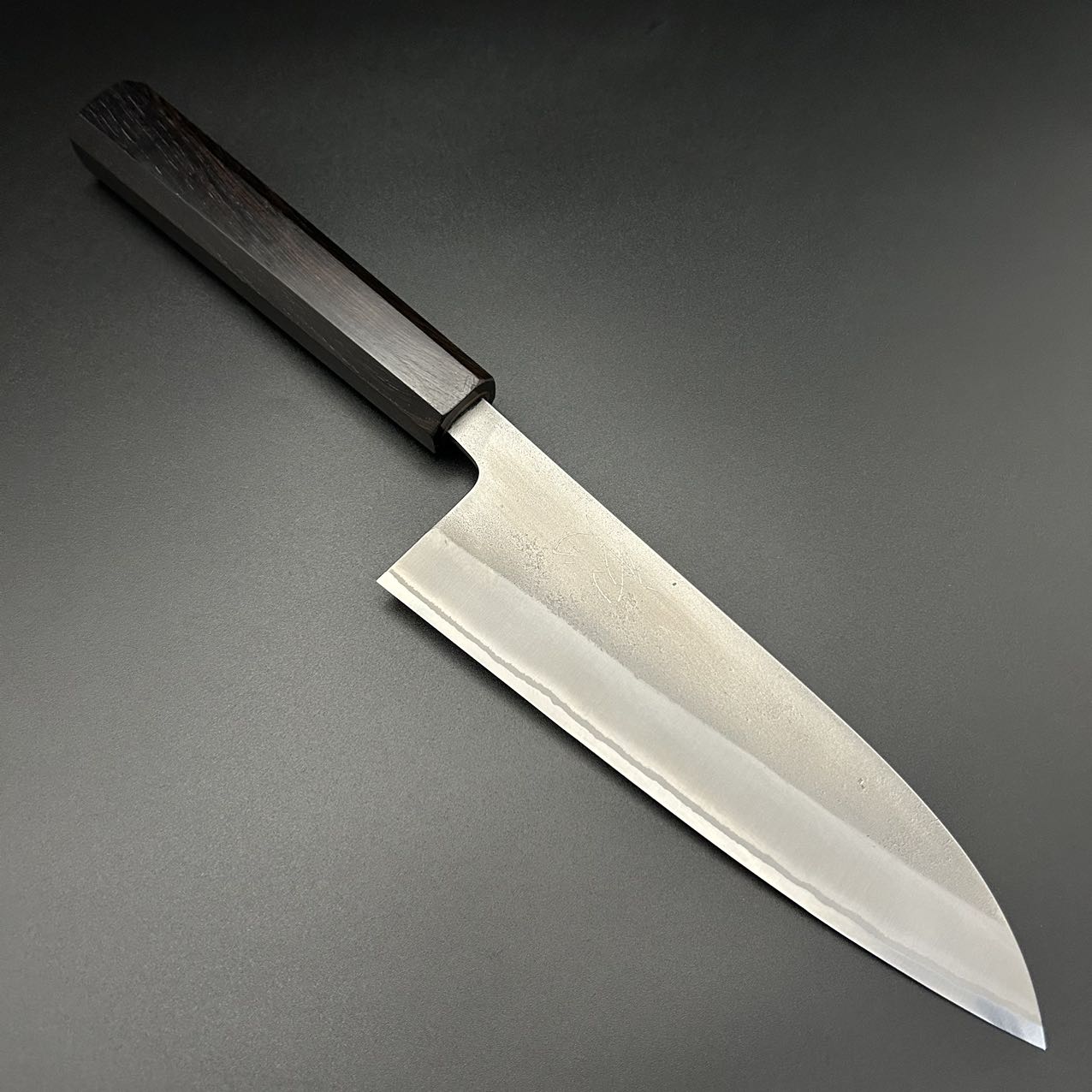 Santoku White-2 Nashiji Rosewood 165mm