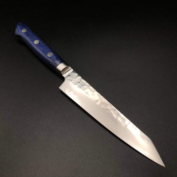 Stainless‐clad Kiritsuke Petty 145㎜ AUS10 Blue Western Handle