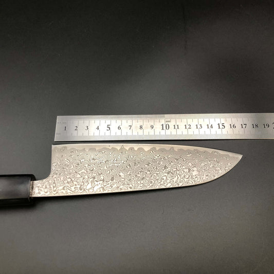 Stainless‐clad Santoku 165㎜ SLDN Steel Damascus 69 layer Rosewood Handle