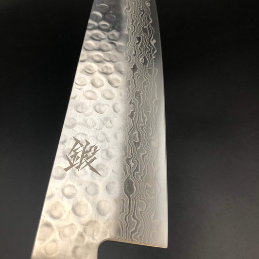 Stainless‐clad Santoku 180㎜ VG10 Steel Damascus 33 layer Rosewood Handle