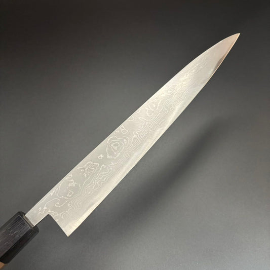 Sujihiki Blue-2 Damascus Walnut 240mm