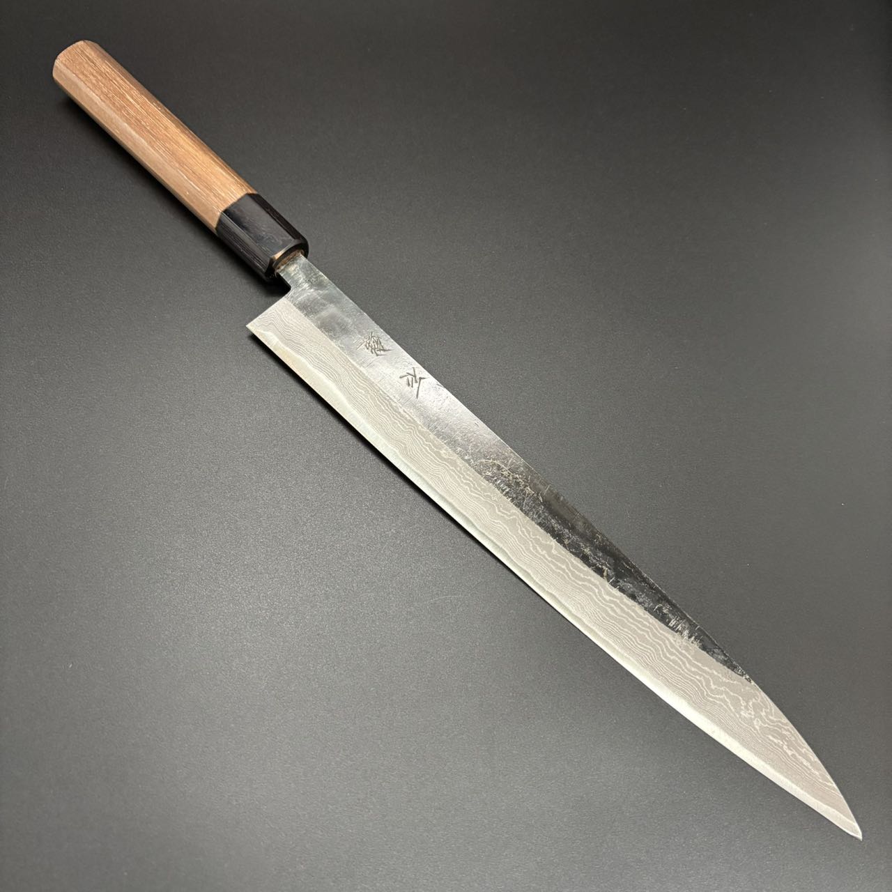 Sujihiki Blue-2 Kurouchi Damascus Walnut 210∼270mm