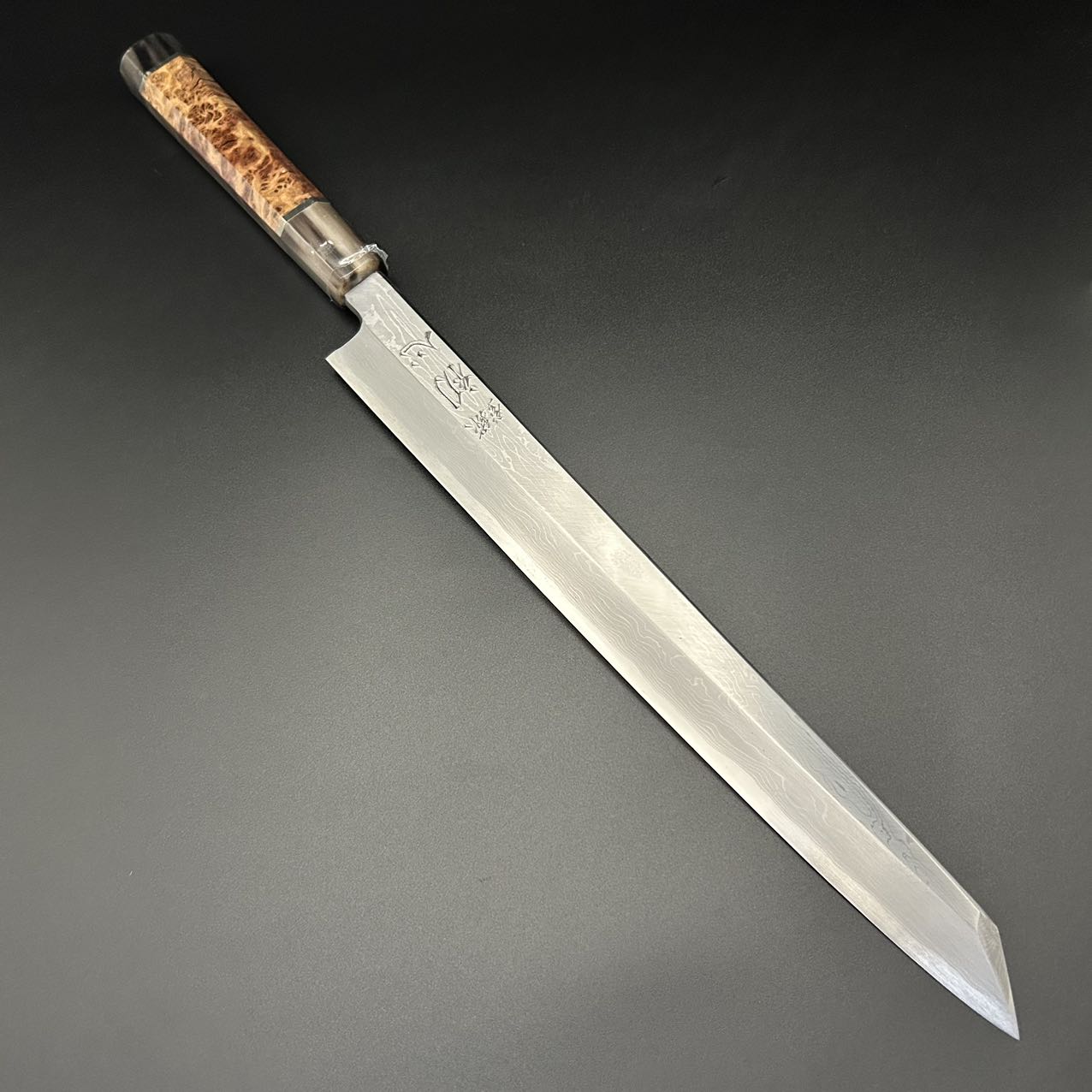 Yanagiba Blue-1 Damascus Rosewood White-Buffalo 300mm