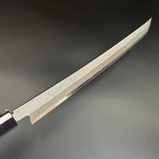 Yanagiba Silver-3 Damascus Rosewood Black-Buffalo 300mm