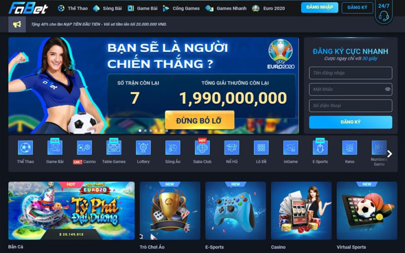 Fabet - nhà cái uy tín hàng đầu Châu Á