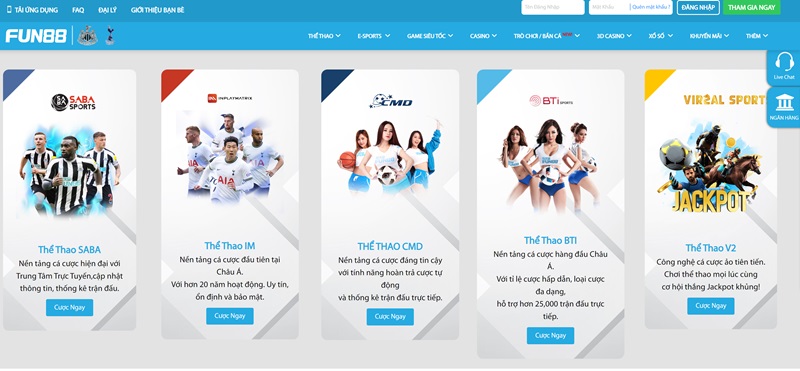 Sảnh thể thao Fun88